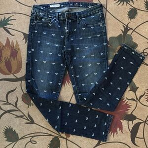 AG heart print jeans